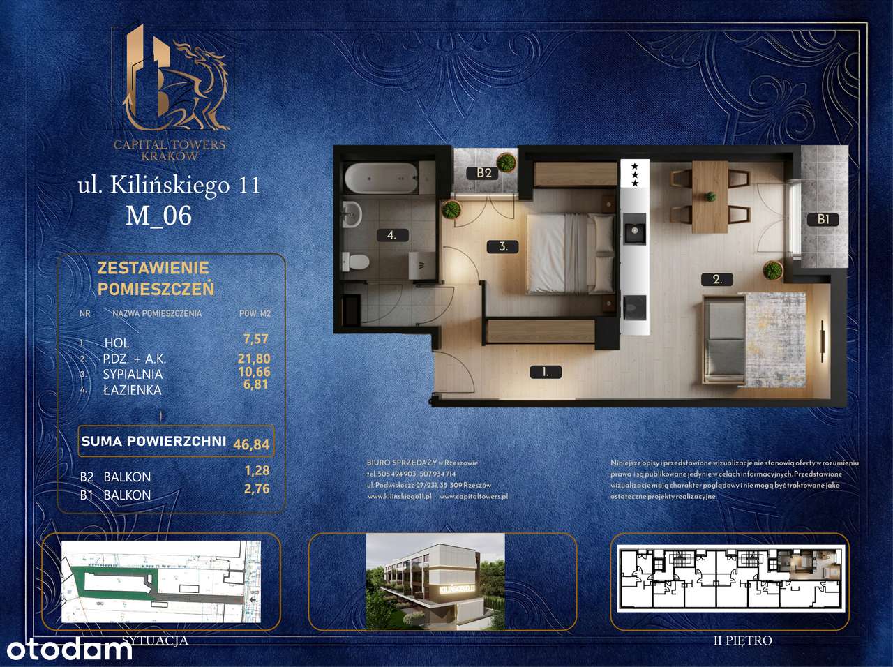 Inwestycja nad Wisłą Mieszkania Kilińskiego 11 blisko centrum Krakowa (lokal 6)