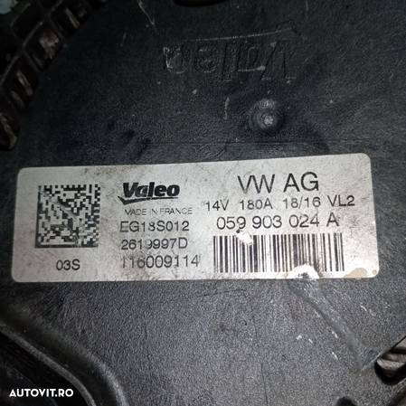 Alternator Audi A4 B9 | 3.0 TDI | 2015 - 2019 | 059903024A | EG18S012 | 2619997D | 116009114 - 5