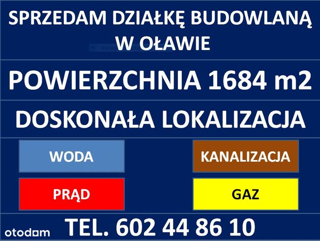 Działka budowlana Oława - doskonała lokalizacja