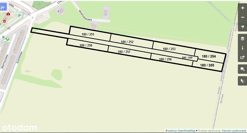 Działka rolna 3000 m2 Smolec ul. Granitowa