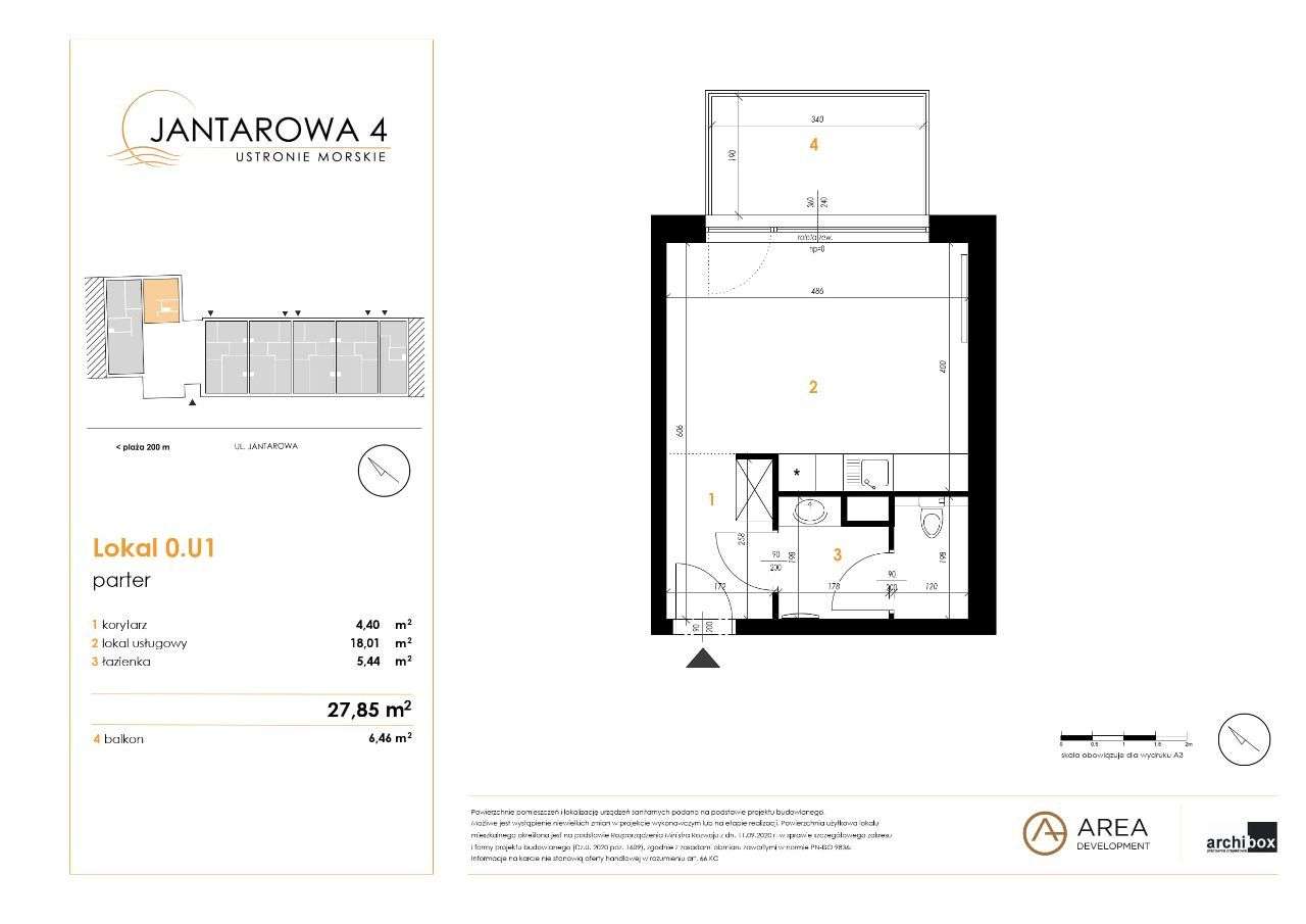 Nowe - Ustronie Morskie, Jantarowa 4 | 27,85 m kw - Pełny obrazek: 2/7