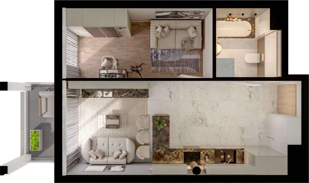 Gemini G7 | mieszkanie 2-pok. | A10-6-77 - Pełny obrazek: 4/9