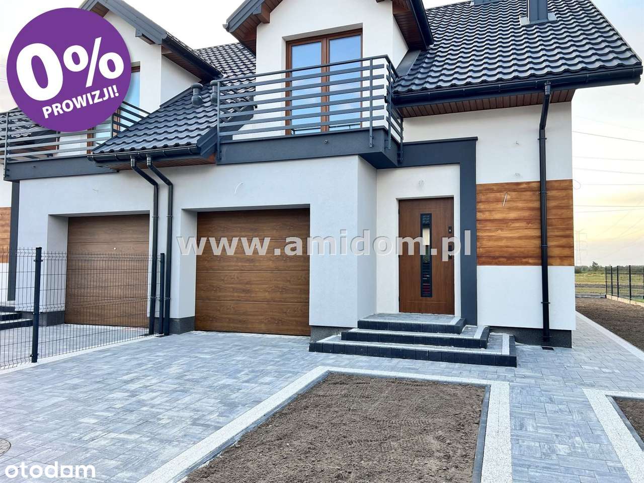 Nadbiel,dom w zabudowie bliżniaczej z garażem-1