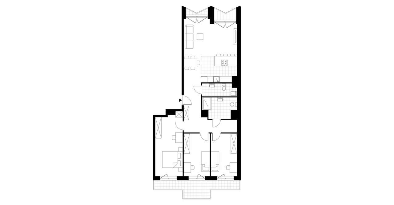 Bernardyńska 4 | mieszkanie 4-pok. | A/2/04 - Pełny obrazek: 4/9