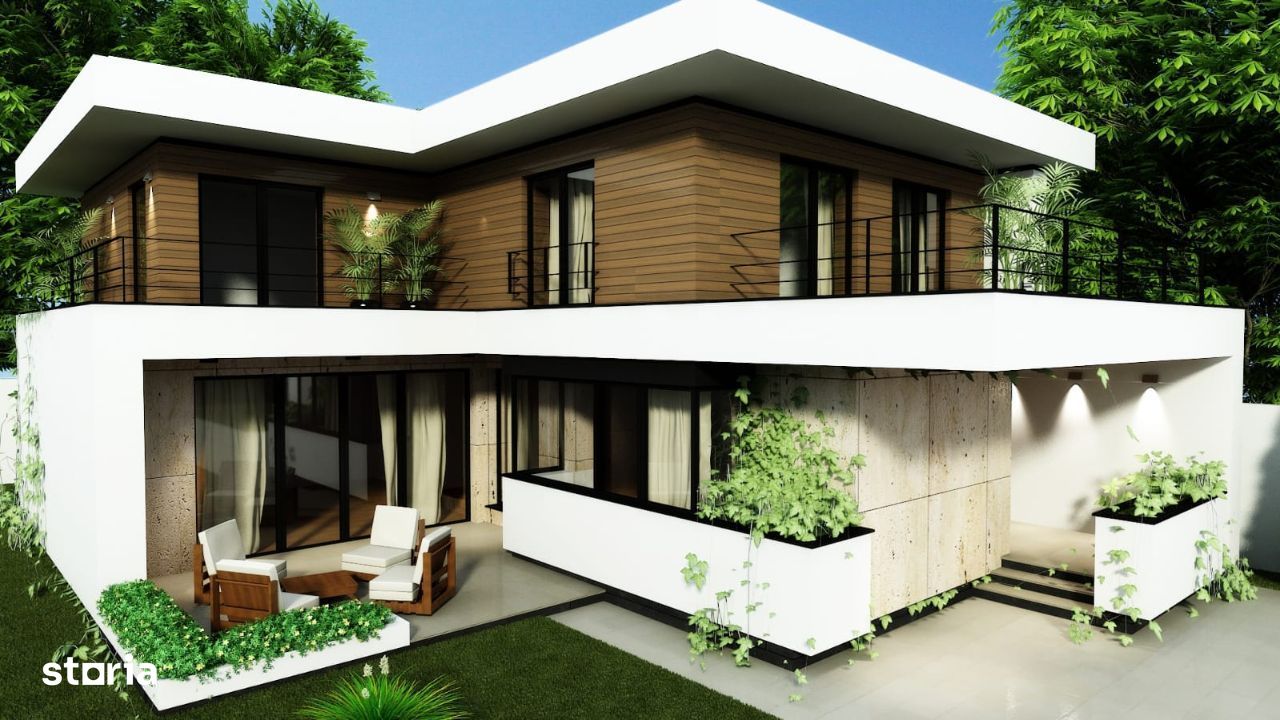 Vila noua cu arhitectura contemporana pe strada Domneasca - Imagine principală: 1/20