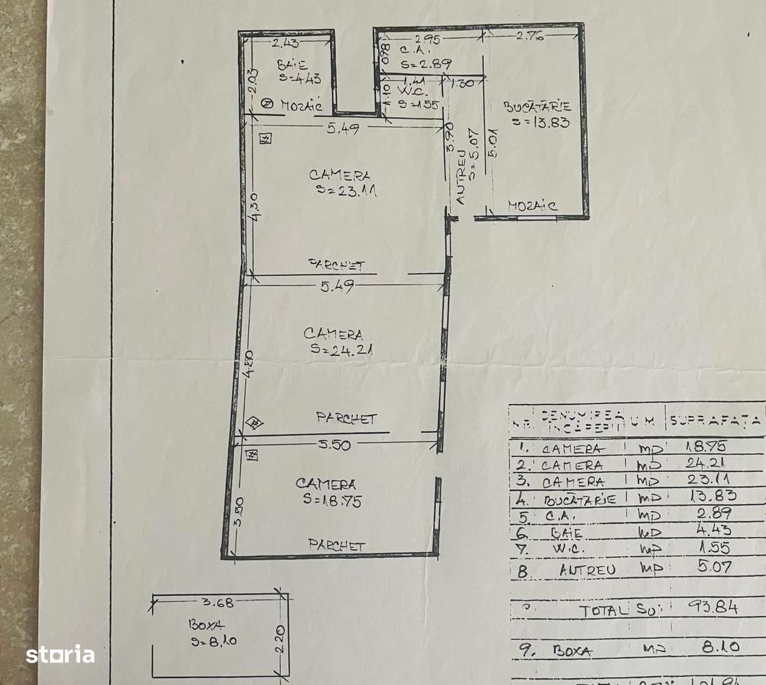 Apartament exclusivist in cladire istorica – 100 mp, 3 camere, Centr-9