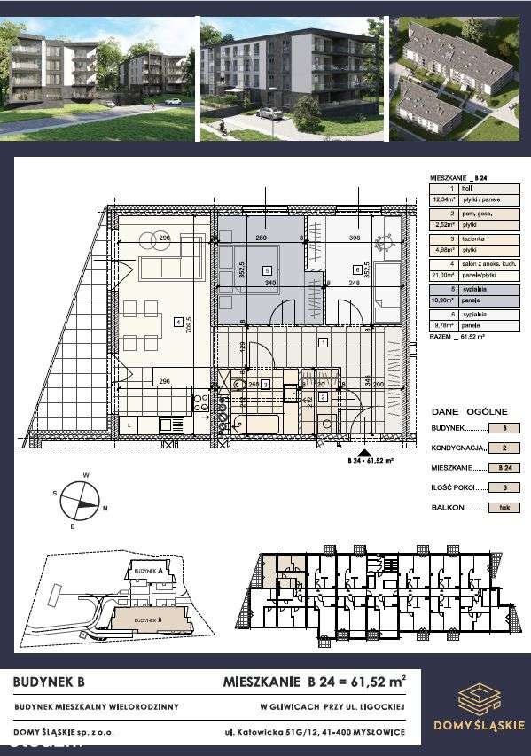 B24 - 3 pokoje + pom.gosp + balkon - Pełny obrazek: 3/8
