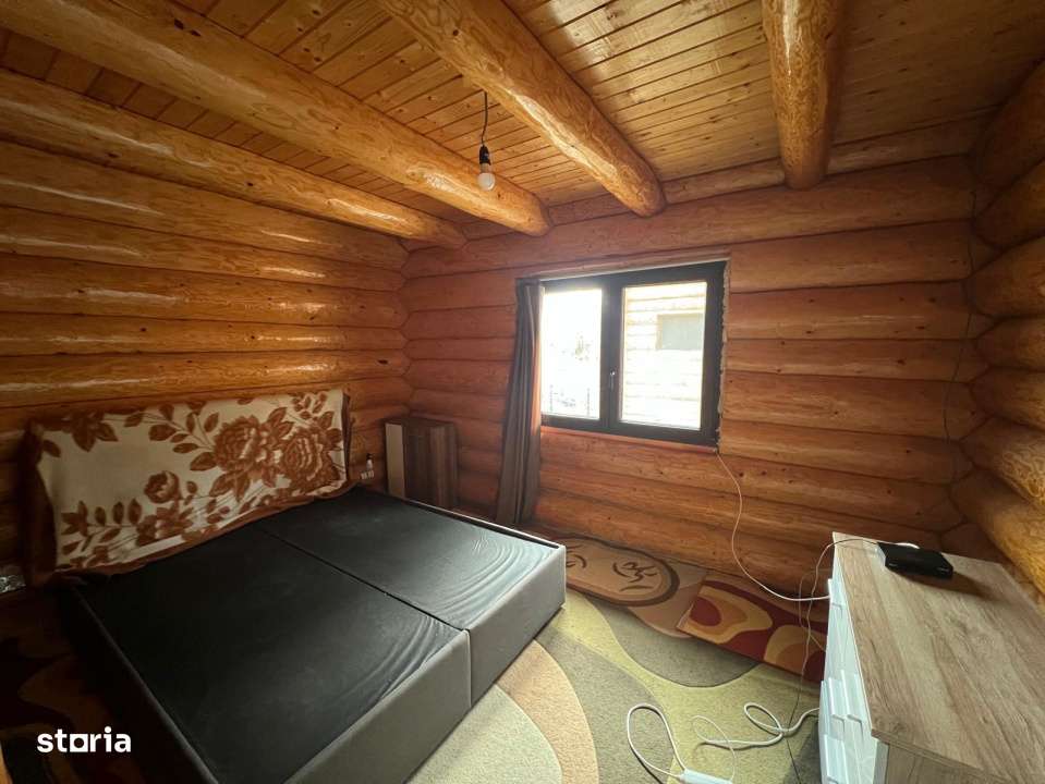 Doua cabane din bustean rotund, 120mp, 1200mp teren, zona Balcesti - Imagine principală: 4/15