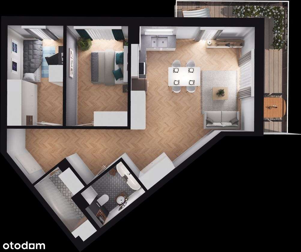 Pruszcz Park E - A.26 narożne 3-pok. 68,86 m2 - duży balkon - gotowe! - Pełny obrazek: 4/21