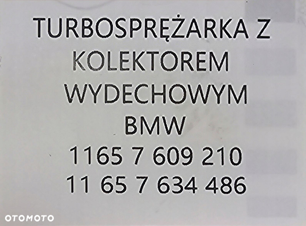 NOWA ORYGINALNA TURBINA Z KOLEKTOREM WYLOTOWYM BMW - 7634486 - 9