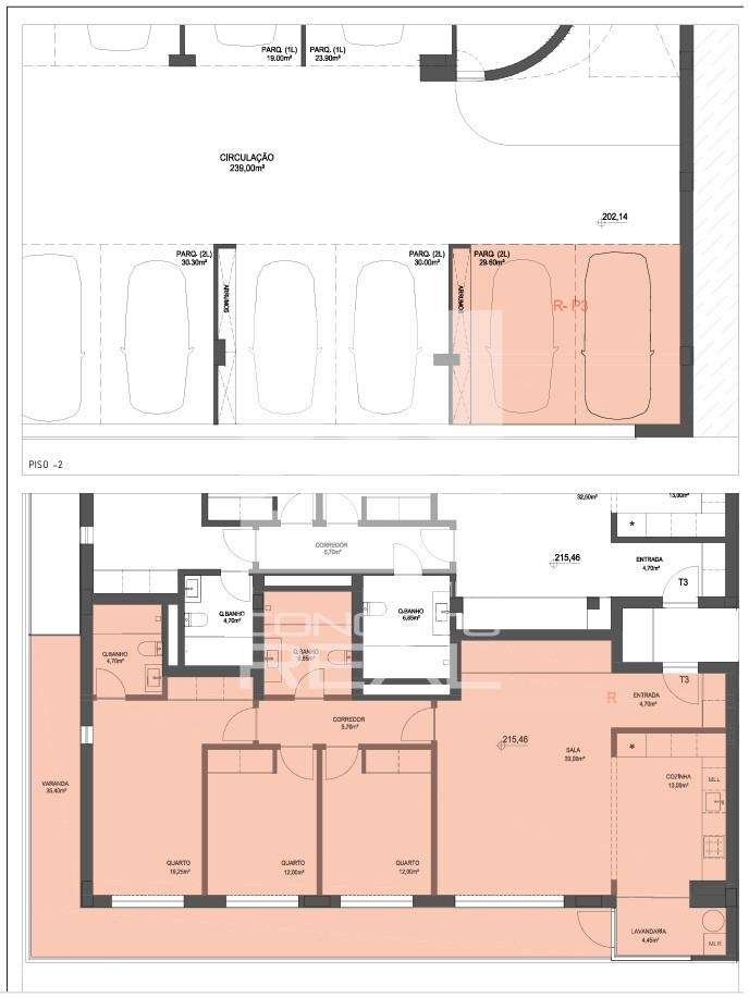 Apart. T3 c/ Box p/ 2 viat. Novo - Lordelo (Paredes) - Grande imagem: 4/12