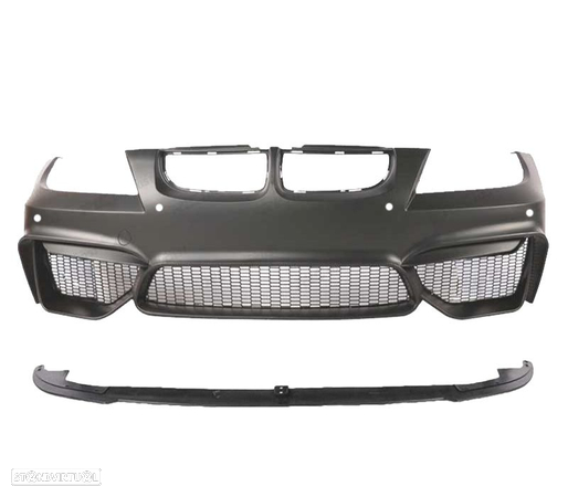 PARA-CHOQUES FRONTAL PARA BMW SERIE 3 E90 E91 05-08 LOOK M4 PDC + SPOILER LIP - 2