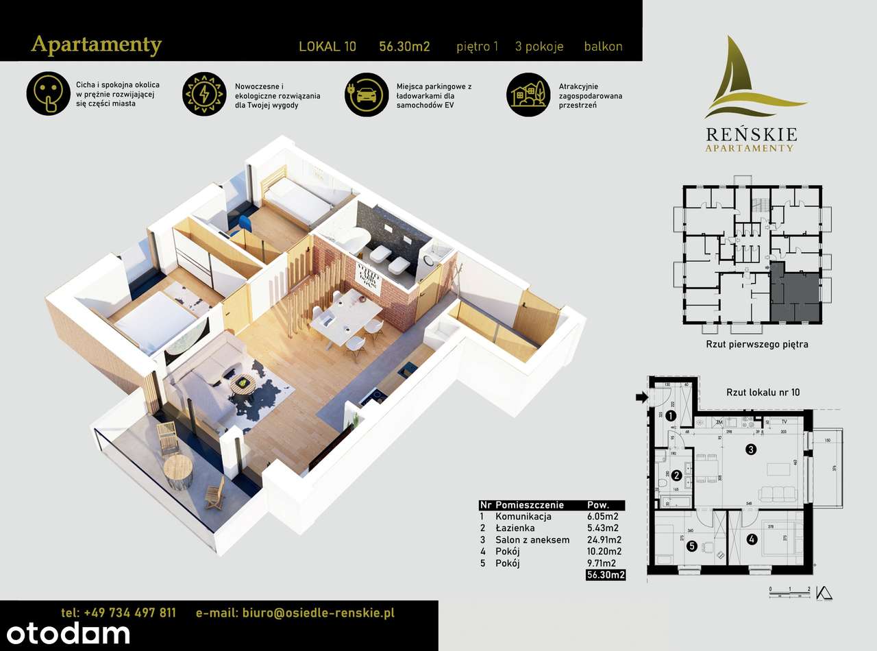 Osiedle Reńskie | mieszkanie 3-pok. | B_10 - Pełny obrazek: 2/7