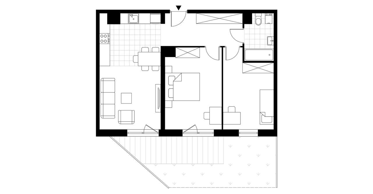 3-pokojowe mieszkanie 60m2 + ogródek Bez Prowizji - Pełny obrazek: 3/8