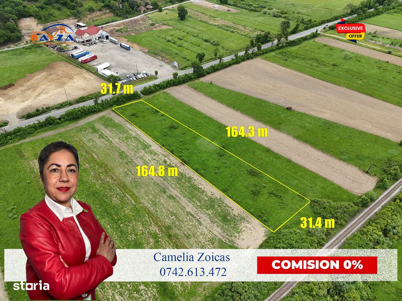 Teren intravilan in exclusivitate, comision 0, zona D&M Wedding Hall - Imagine principală: 1/5