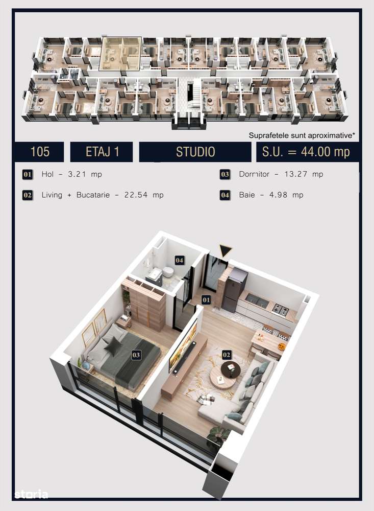 Apartament spatios, 2 camere, fara comision - Imagine principală: 4/9