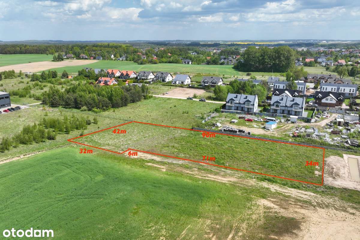 Działka z wydaną WZ dla budowy hali | Sąsiedztwo węzła Miszewo-8