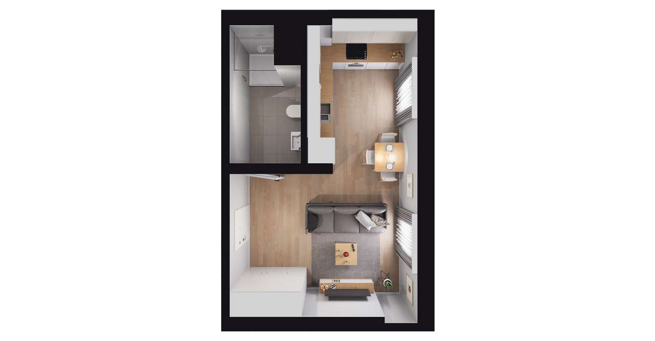 Taczaka 5 | apartament 1-pok. | B/2/09 Promocja - Pełny obrazek: 2/9