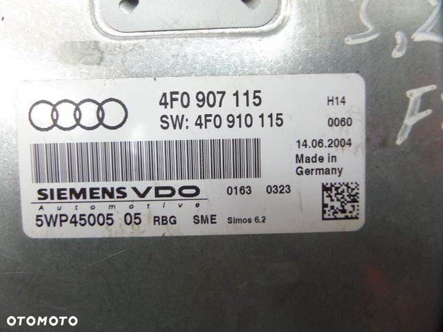 AUDI A6 C6 3.2 FSI KOMPUTER SILNIKA 4F0907115 - 5