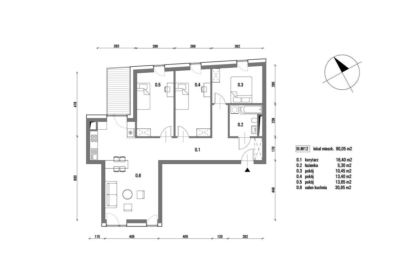 WAKACYJNA CENA - Westerplatte 5a | mieszkanie 4-pok. | III.M12 - Pełny obrazek: 2/9