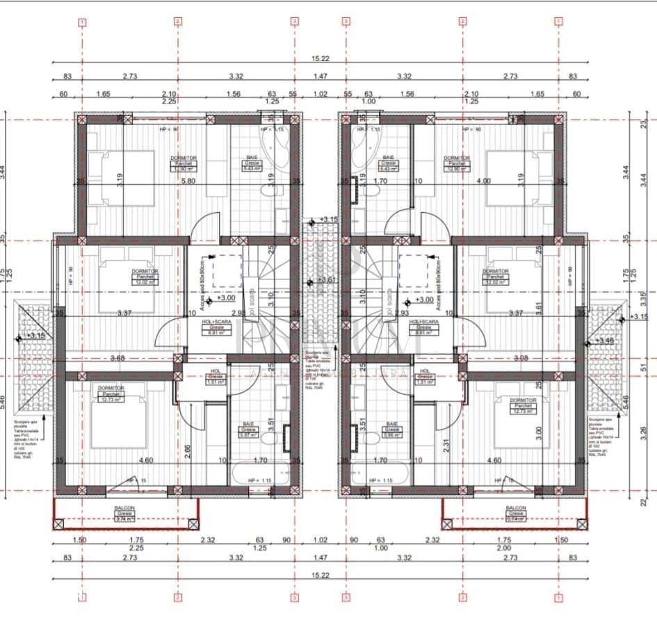 Duplex despartit prin camera tehnica - bucatarie inchisa - living gene - Imagine principală: 3/5