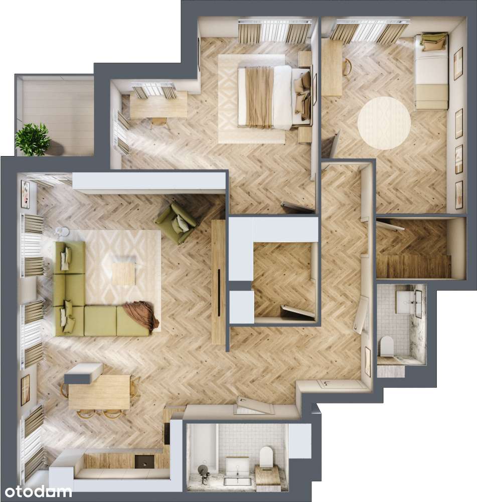 Apartament 94,34m2 Warszawa/Stare Włochy/klimatyzacja w standardzie - Pełny obrazek: 3/8