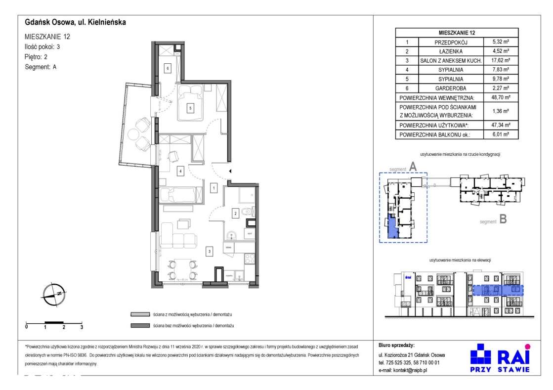 GdańskOsowa 3pok.budynek energooszczędnyM12 - Pełny obrazek: 2/9