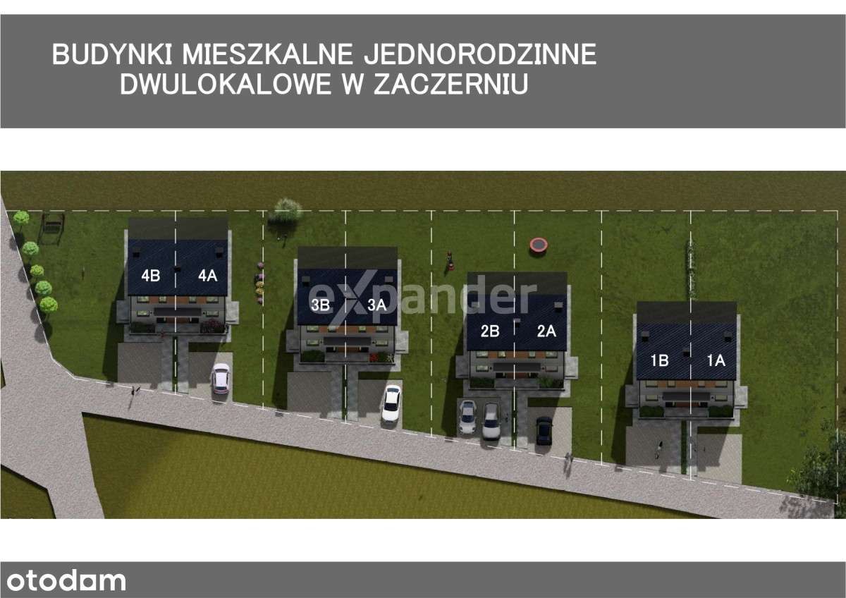 Bliźniaki Zaczernie, duże działki, rolety, klima, - Pełny obrazek: 4/5