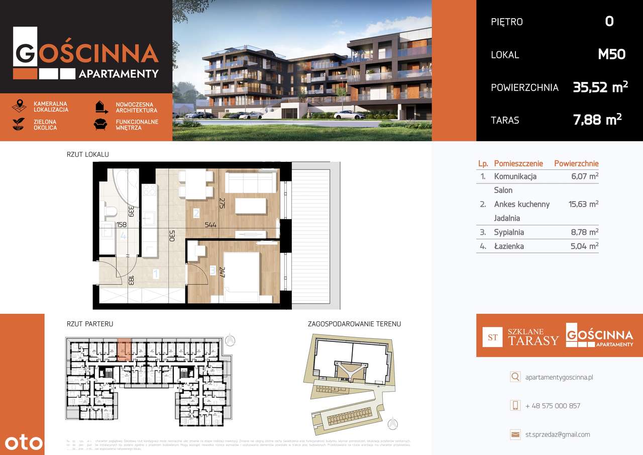 Apartamenty Gościnna 2 | mieszkanie 2-pok. | 50 - Pełny obrazek: 2/9