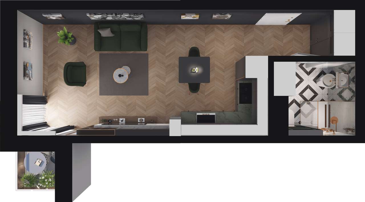 Zagajnikowa | nowe gotowe mieszkania przy parku | kawalerka - Pełny obrazek: 3/9