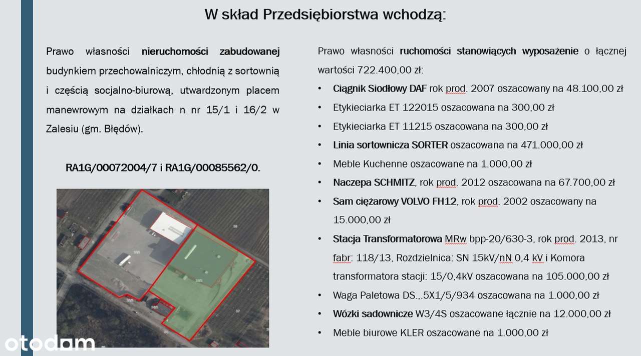 Zalesie przetwórnia owocowa hala magazyn SYNDYK przetarg OKAZJA-3