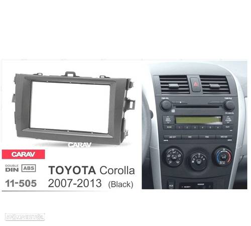 MOLDURA ADAPTADOR PRETO PARA RADIO 2-DIN PARA TOYOTA COROLLA 07-13 - 2