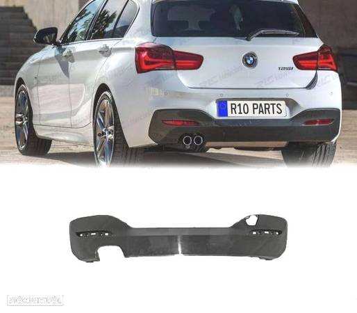 DIFUSOR TRASEIRO PARA BMW PACK M F20 F21 LCI 15- SAIDA DUPLA ESQ - 1