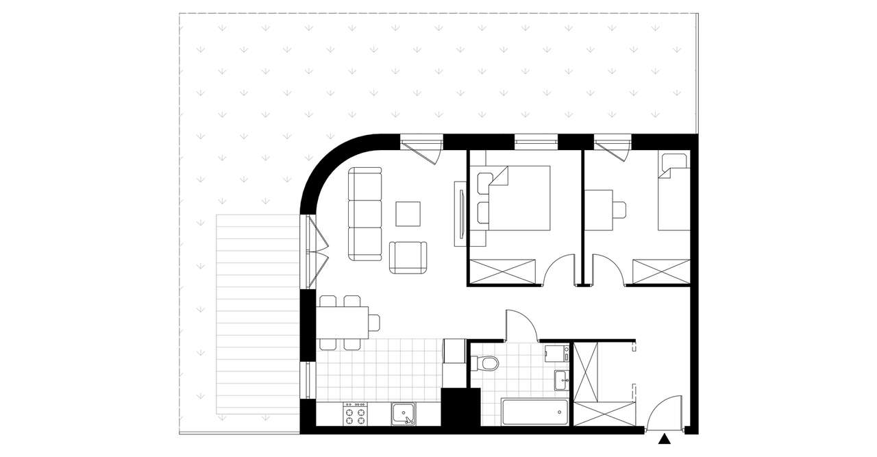 3-pokojowe mieszkanie 58m2 + ogródek Bezpośrednio - Pełny obrazek: 3/8