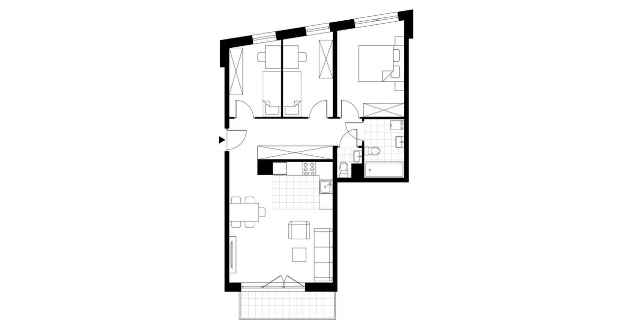 4-pokojowe mieszkanie 66m2 + balkon - Pełny obrazek: 4/9