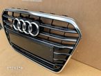 AUDI A6 C7 QUATTRO PRZED LIFT CHROM ORYGINALNA ATRAPA PRZEDNIEGO ZDERZAKA GRILL PRZEDNI ŁADNY ZNACZEK PDC 4G0853653 - 2