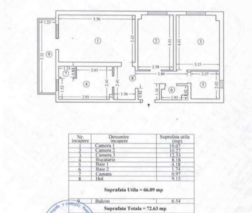 Apartament 3 camere dec. zona Anda, etaj 1, gaze, Profi/Kaufland.-0