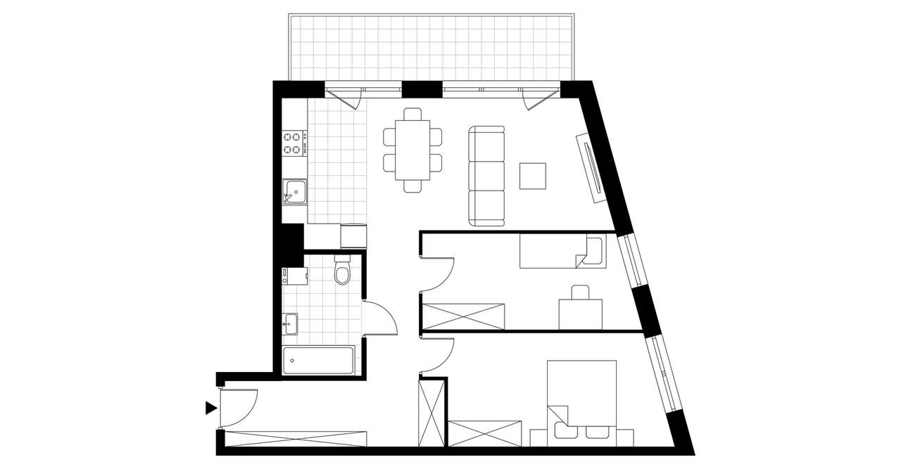3-pokojowe mieszkanie 65m2 + balkon Bezpośrednio - Pełny obrazek: 3/8