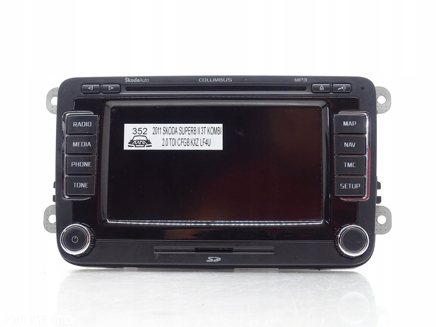 RADIO RADIOODTWARZACZ NAVI NAWIGACJA CD SD SKODA SUPERB II 2 3T 3T0035680A - 2