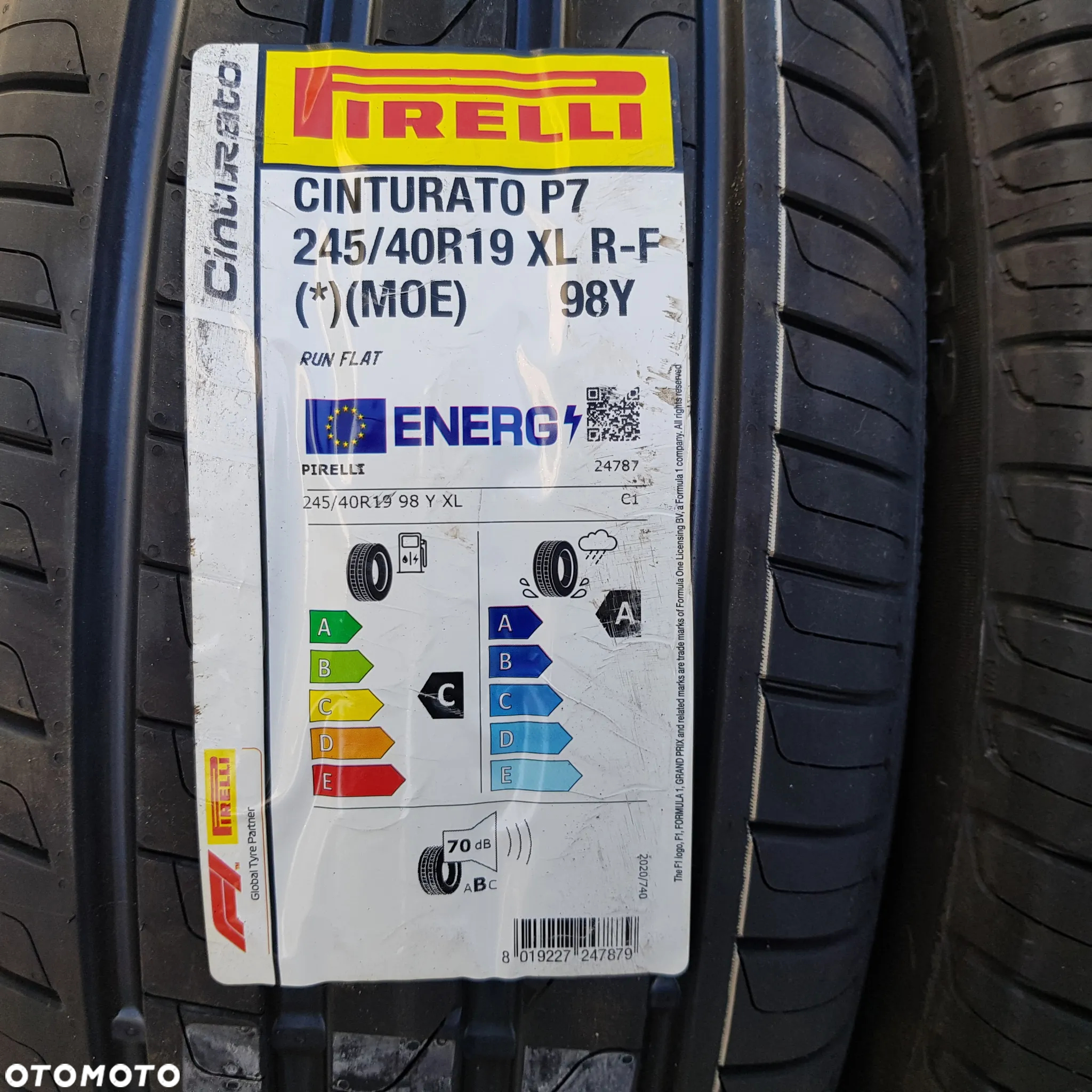 2x 245/40R19 Pirelli Cinturato P7 * RSC Nowa para opon letnich Poznań - 2