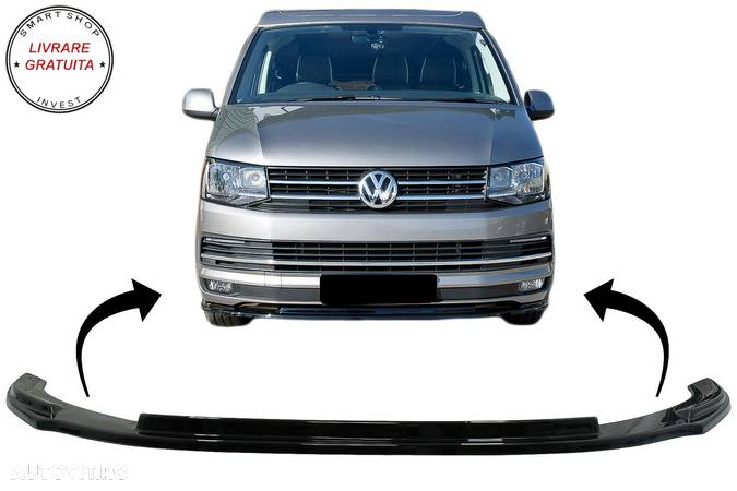 Prelungire Bara Fata Extensie Add-on VW Transporter T6 (2015-up) Negru Lucios- livrare gratuita - 1