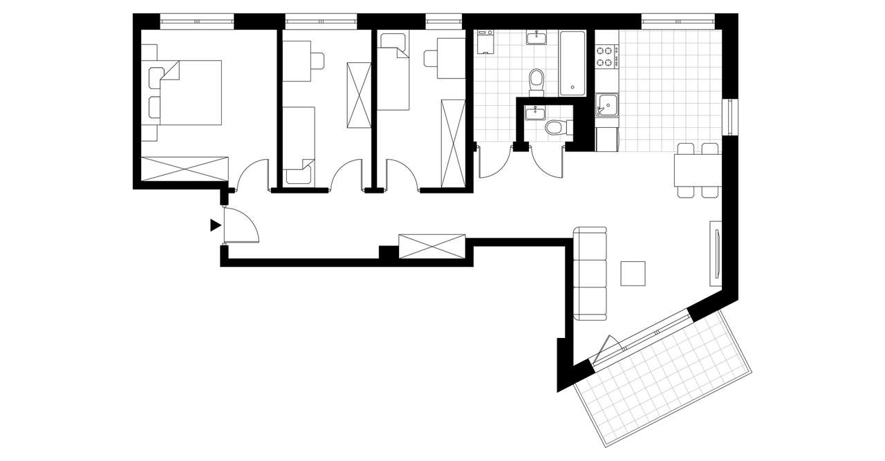 4-pokojowe mieszkanie 76m2 + balkon Bez Prowizji - Pełny obrazek: 3/8