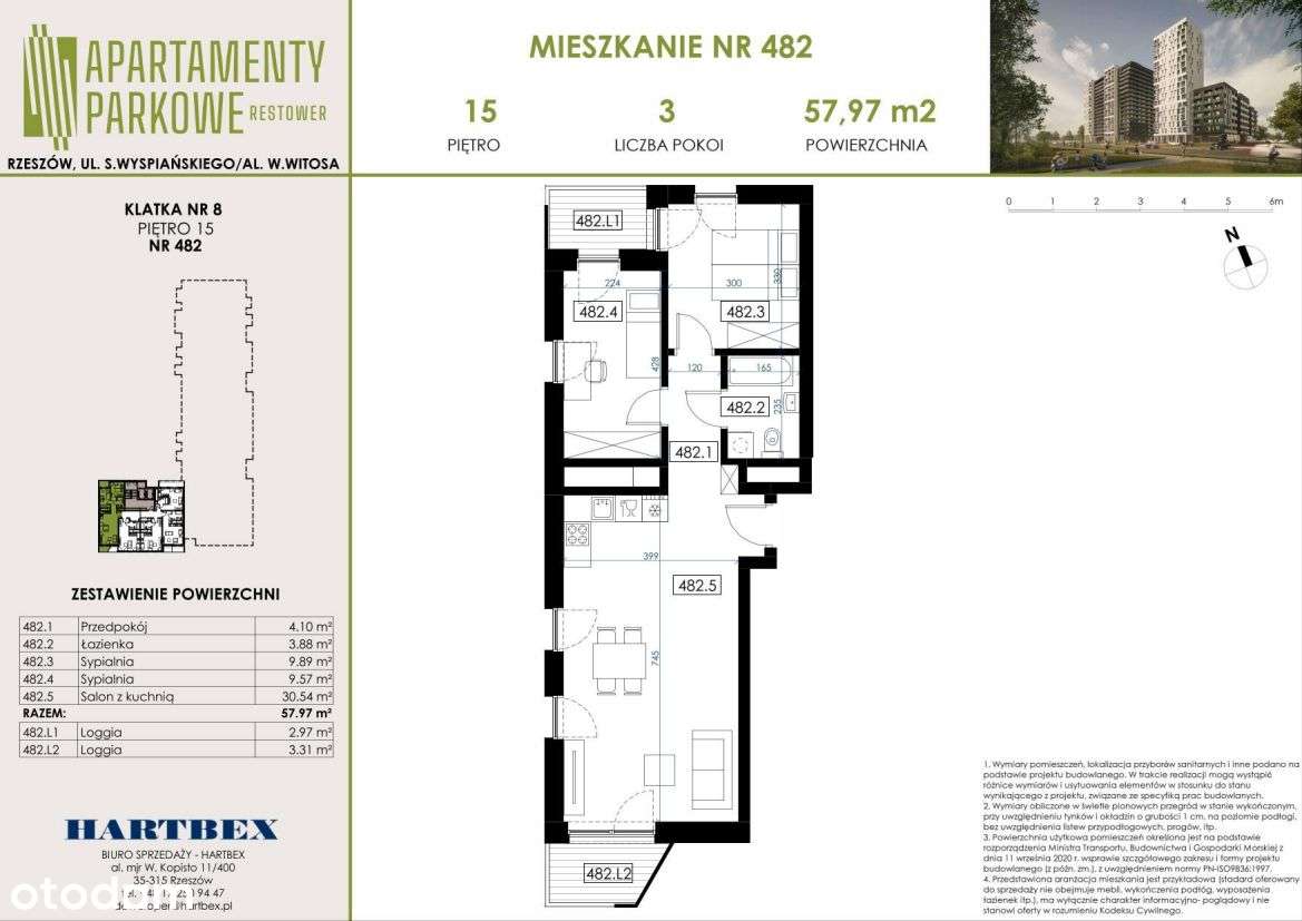Apartamenty Parkowe | mieszkanie 3-pok. | 482 - Pełny obrazek: 2/7