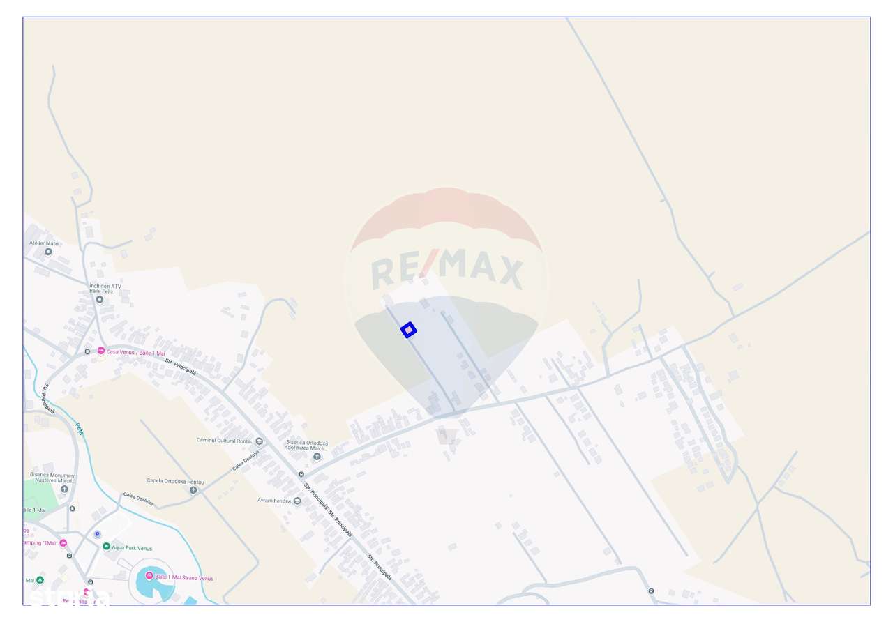 Teren de Vânzare Intravinal 433 mp, Rontău, Băile 1 Mai - Imagine principală: 2/3