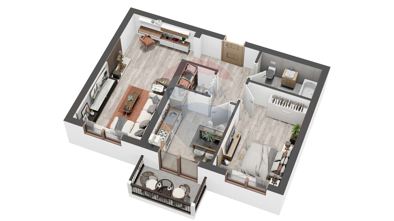 Apartament  NOU LA CHEIE cu 2 camere de vânzare - Imagine principală: 2/3