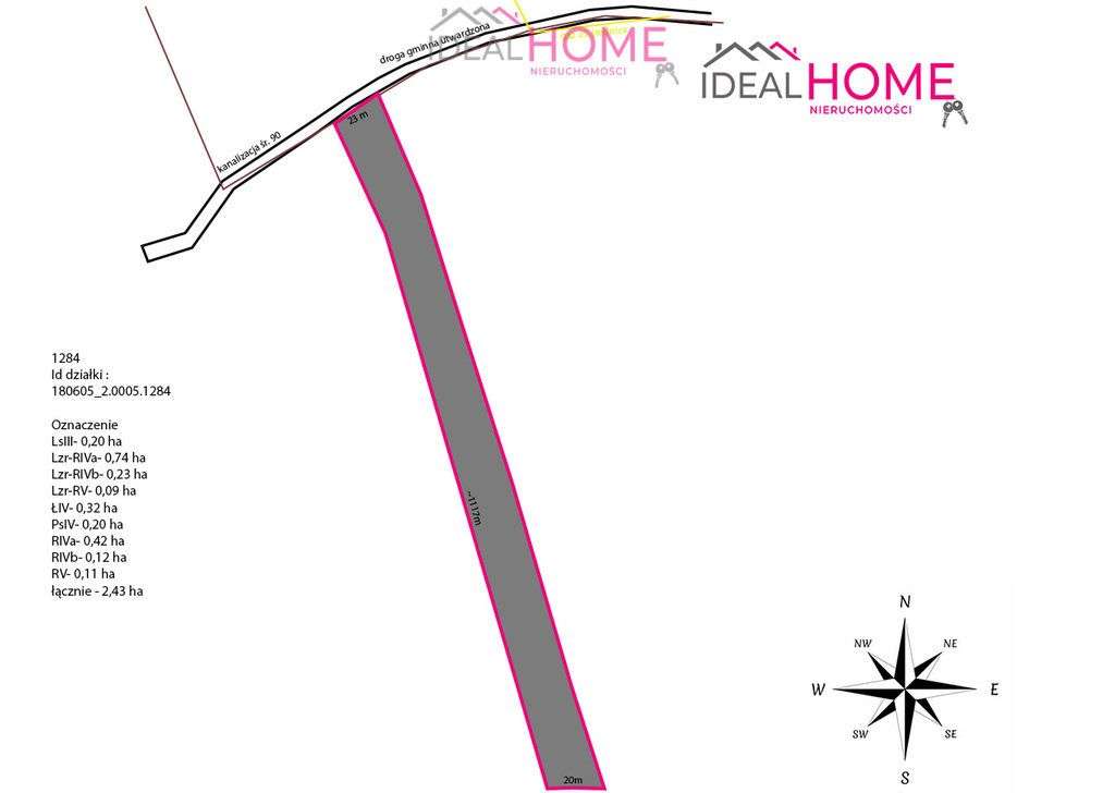 Działka na sprzedaż 2,43ha Mazury (gm. Raniżów)-3