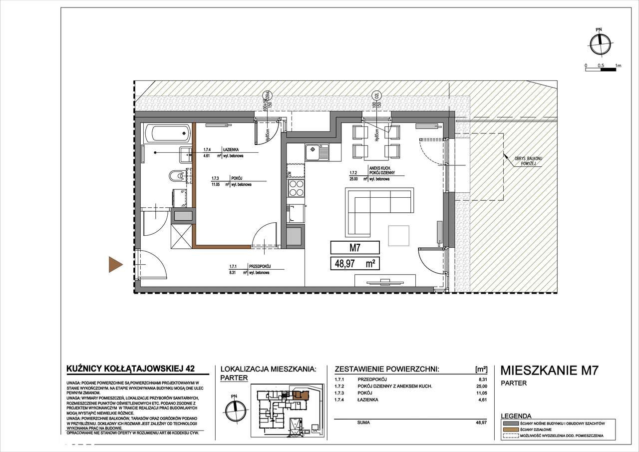 Kuźnicy Kołłątajowskiej 42 | mieszkanie 2-pok.| 7 - Pełny obrazek: 3/8