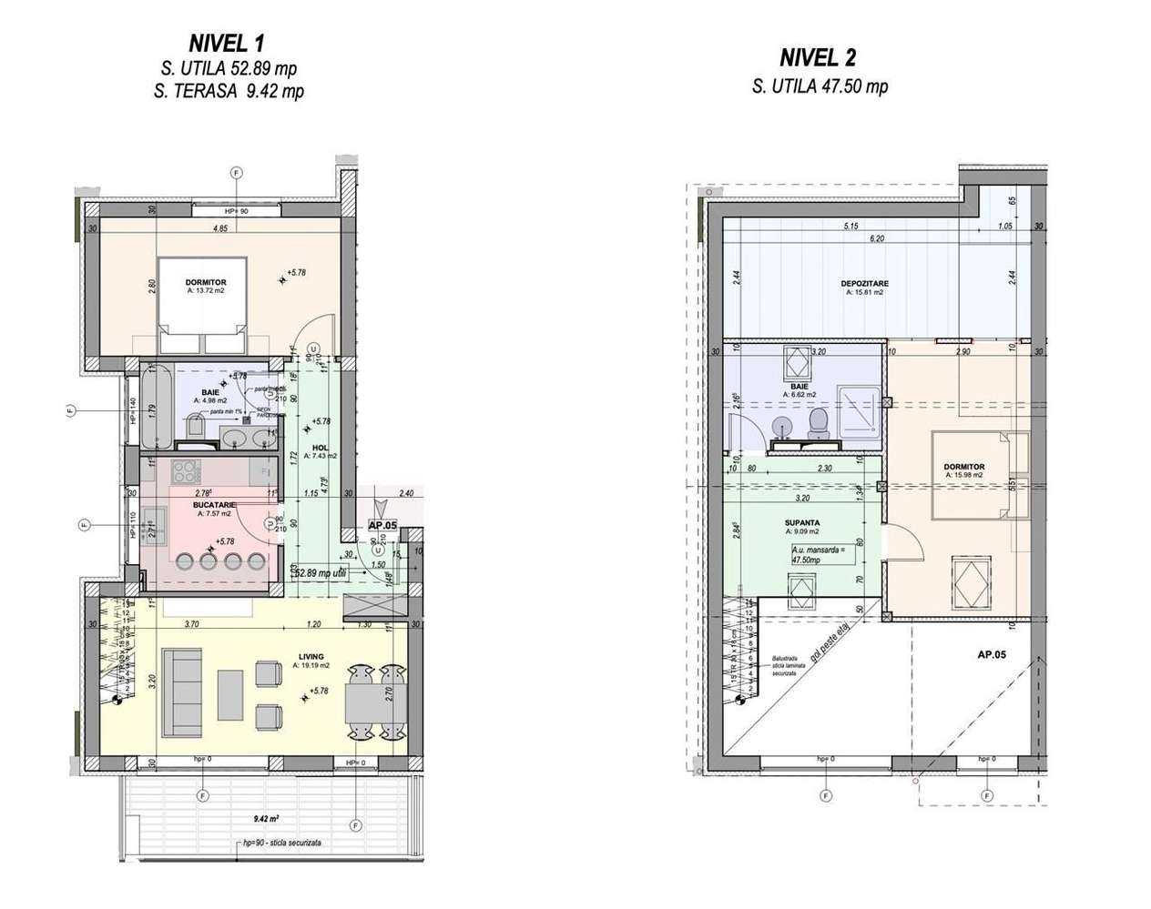 Penthouse 100 mp utili LA CHEIE - 3 sau 4 camere, 2 bai, terasa-5