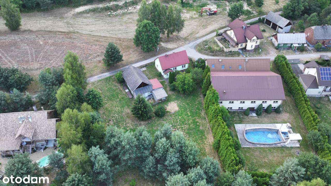 Wolnostojący murowany dom/ działka 66arowa/ płaski teren widok na las-17