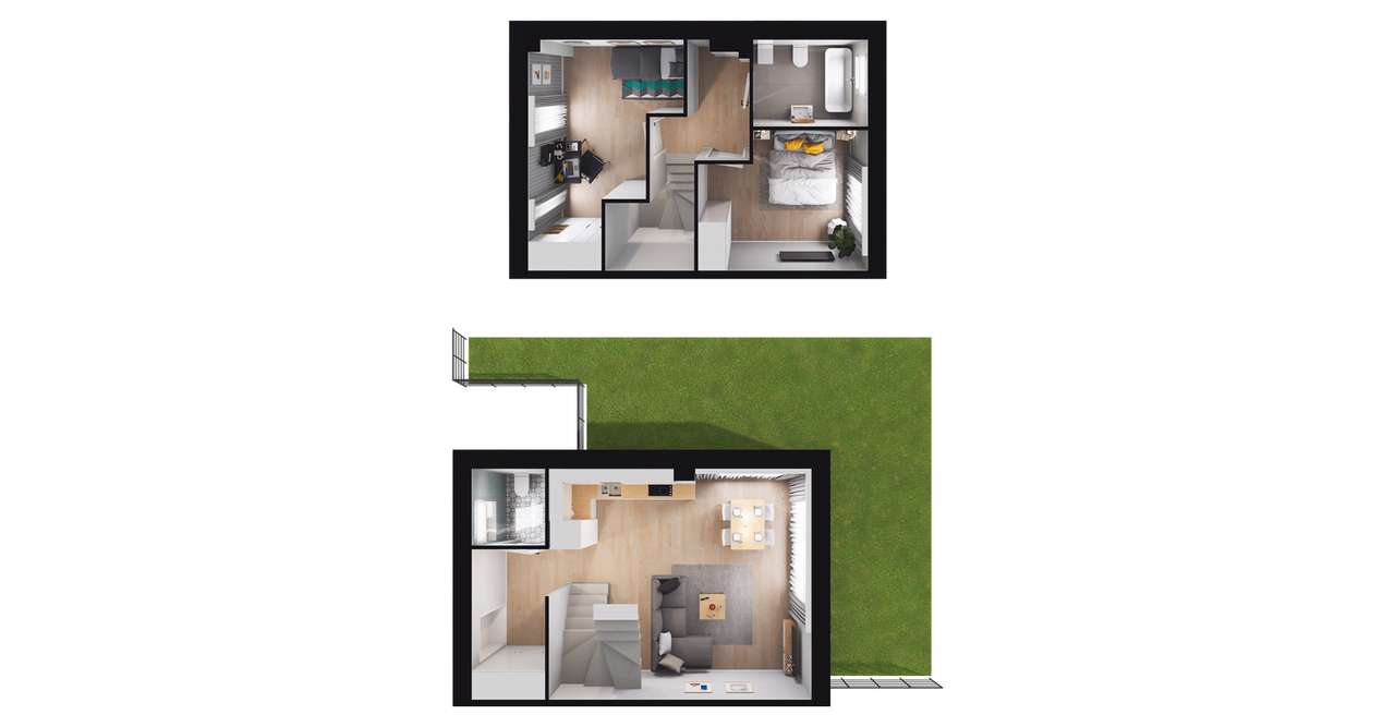 3-pokojowy dom 65m2 + ogródek Bez Prowizji - Pełny obrazek: 2/8